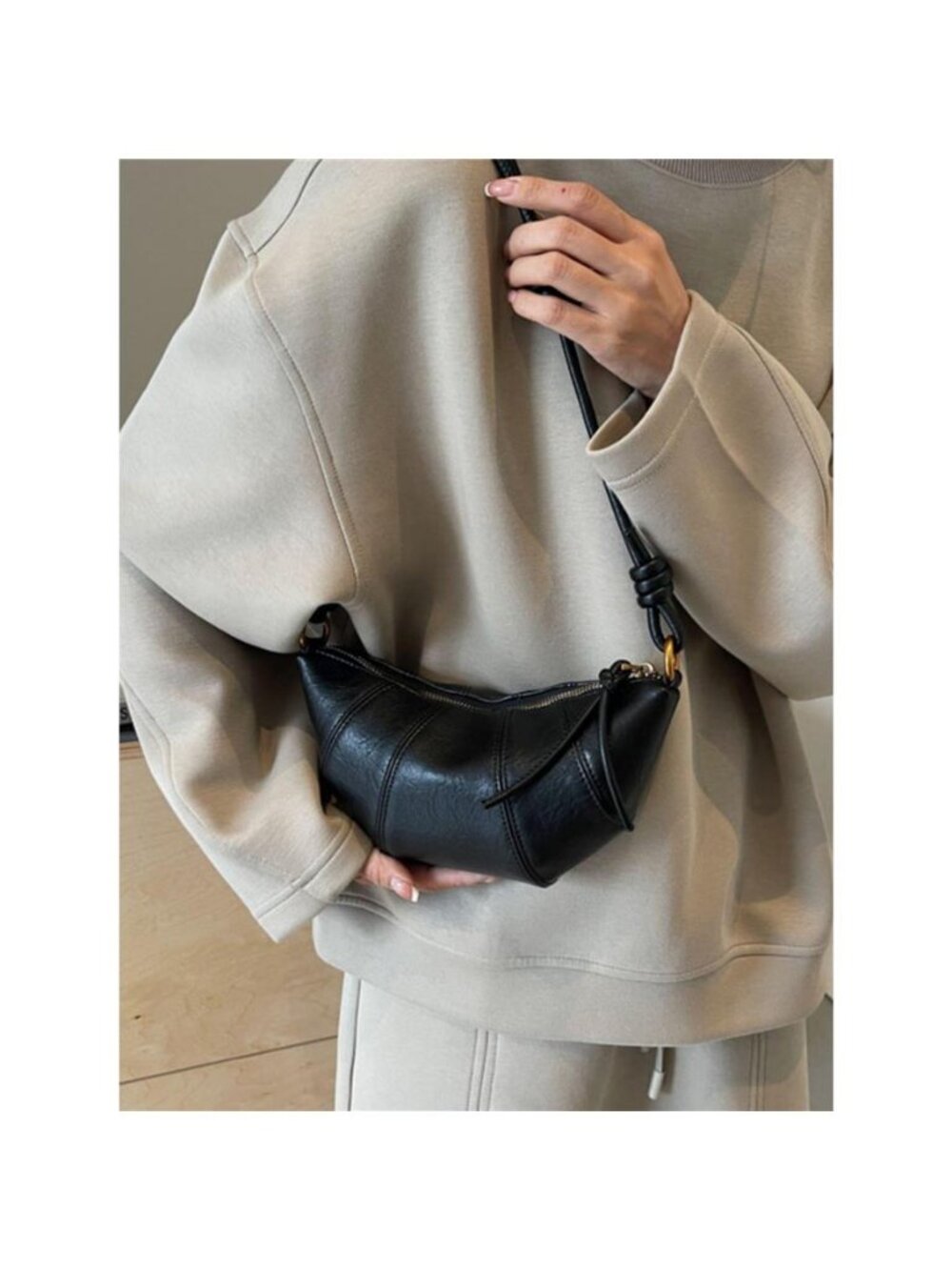 Croissant Shape Crossbody Bag